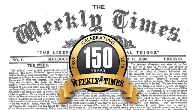 Anniversary special: The first edition of <i>The Weekly Times</i>, from September 11, 1869, has been used as the basis for an interactive replica.