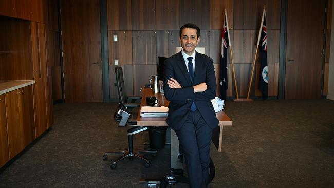 David Crisafulli reflects on his first days of being premier, at 1 William, Brisbane. pic: Lyndon Mechielsen / Courier Mail