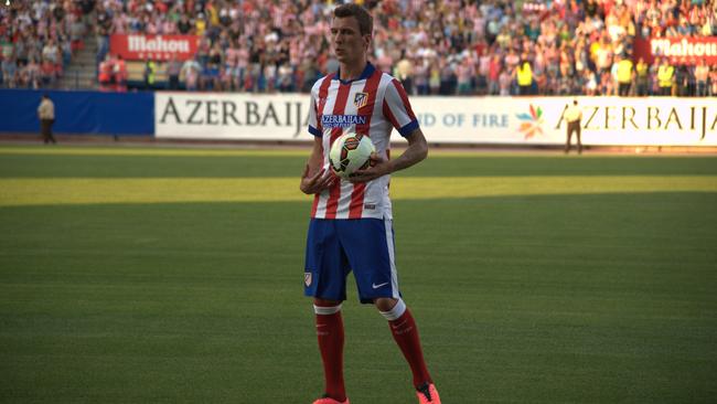 Atletico de Madrid's new Croatian forward Mario Mandzukic .