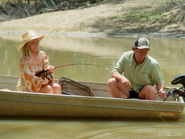 Tasmanian Belle Moorfield and Farmer Dustin on this year's season of Farmer Wants a Wife