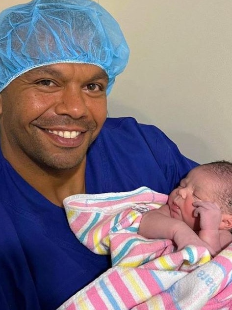 Beale with son Kurtley James Windon Beale.