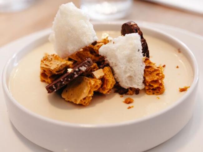 The Golden Gaytime panna cotta at Mammoth Cafe, Armadale.