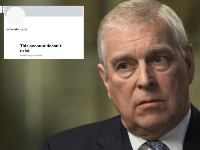 Prince Andrew’s Twitter account deleted