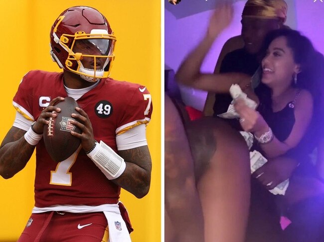 Washington quarterback Dwayne Haskins was photographed with strippers.