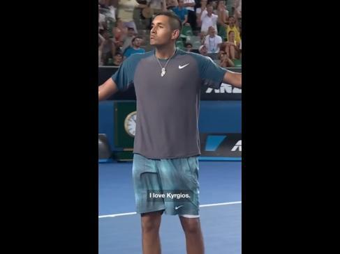 British star's cheeky dig at Nick Kyrgios