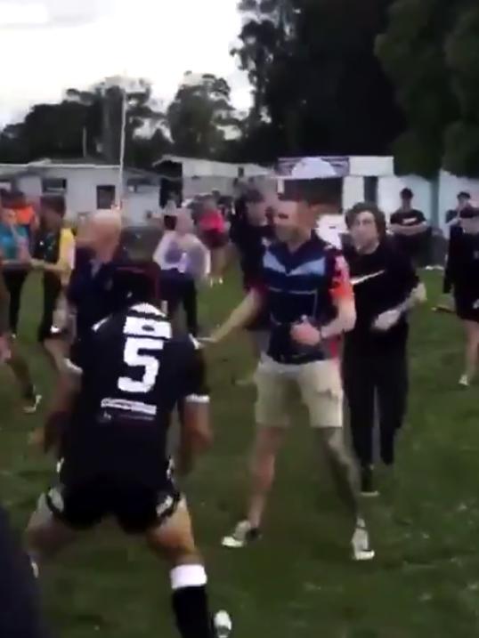 Footy brawl in a match between Dora Creek and West Wallsend, Picture: Adam Murray