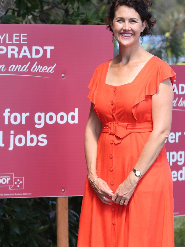 Labor Currumbin candidate Kaylee Campradt pictured at Elanora Community Centre. Picture: Nigel Hallett.