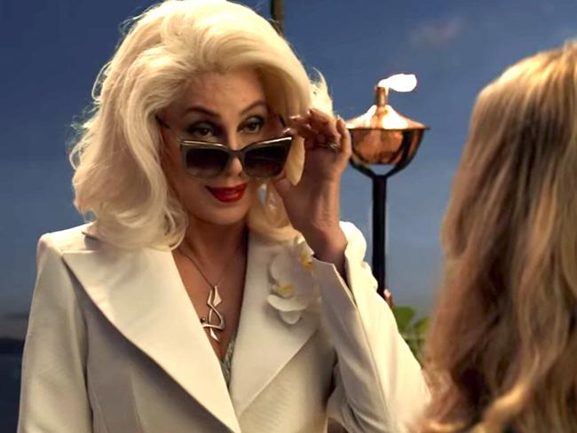 Cher goes platinum blonde in her new movie in Mamma Mia! Here We Go Again.