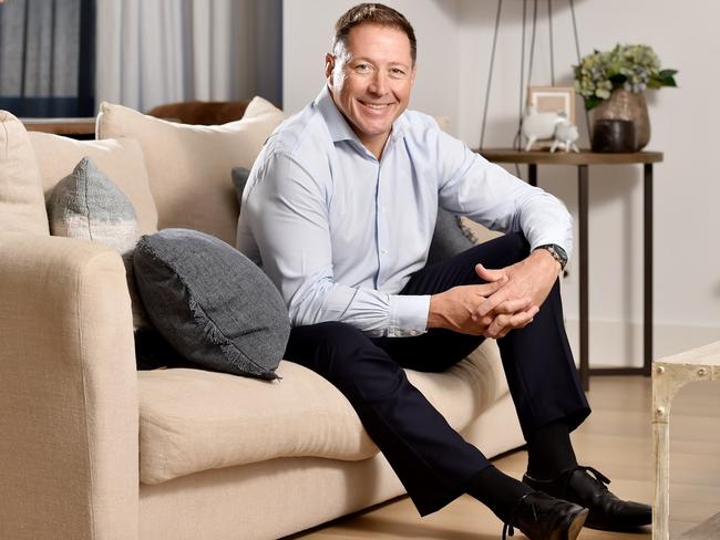 Phil Kearns in his home at Mosman on Monday May 14th. Ex-Wallaby player Phil Kearns is the man behind the annual Humpty Dumpty Balmoral Burn charity run in Mosman. (AAP IMAGE / Troy Snook)