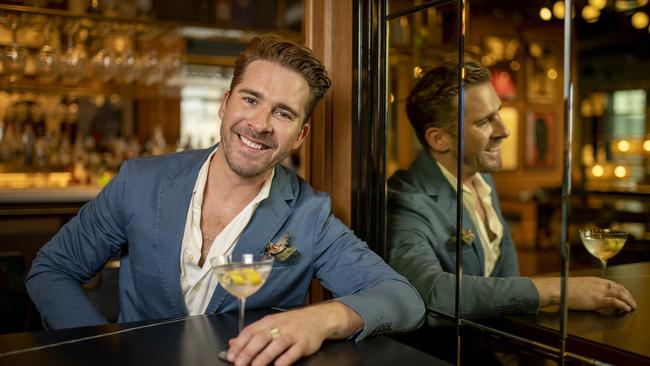 Hugh Sheridan relaxes at the Sofitel in Currie St ahead of 12 shows for the Adelaide Fringe. Picture: NAOMI JELLICOE