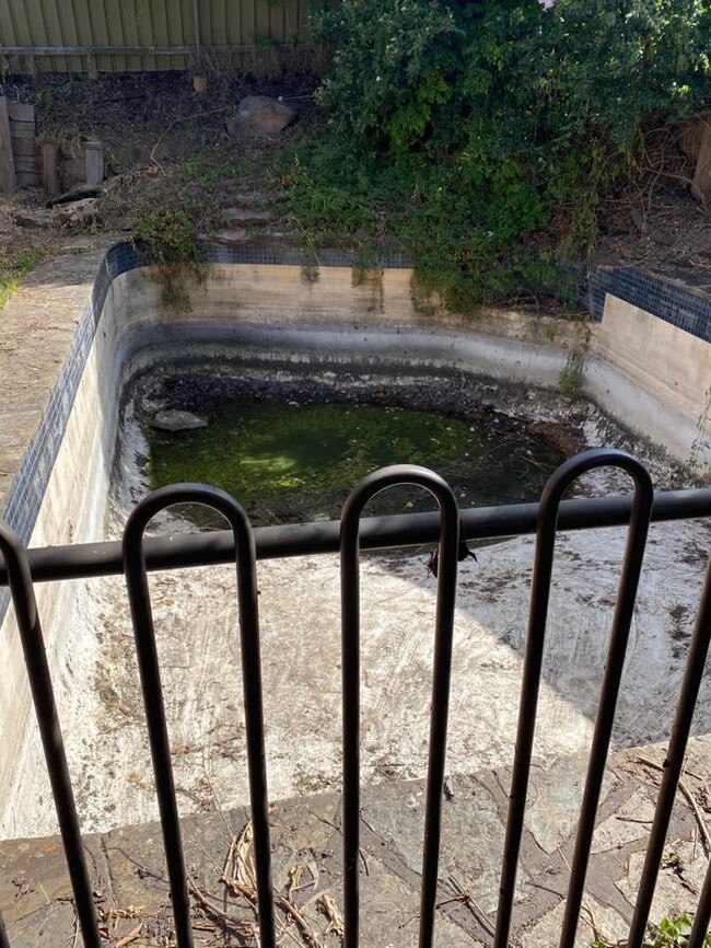 The pool at the property was drained by Onkaparinga Council in February.