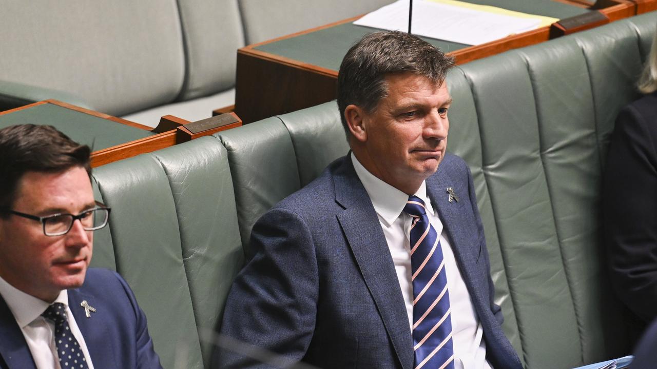 The Opposition – including shadow treasurer Angus Taylor – have accused the government of a broken election promise. Picture: NCA NewsWire / Martin Ollman