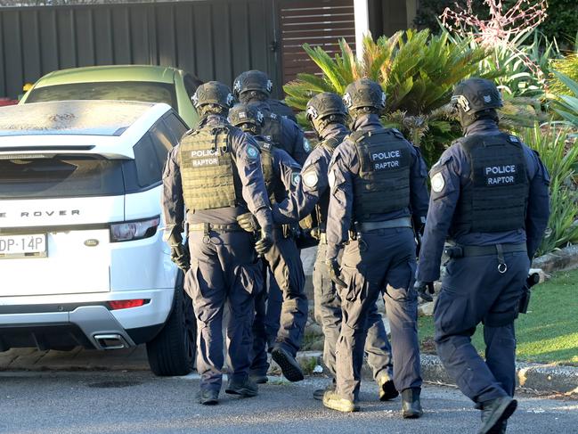 Raptor squad approached Marjorie Griffiths’ home in Umina. Picture: Jeremy Piper