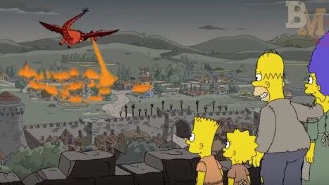 A Simpsons episode in 2017 played out a similar Battle of King’s Landing. Picture: Fox