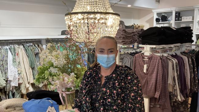 Honeysuckle and Lace owner Maria Walters says her regular customers were waiting outside the door when she reopened her boutique on Friday. Picture: Julia Kanapathippillai