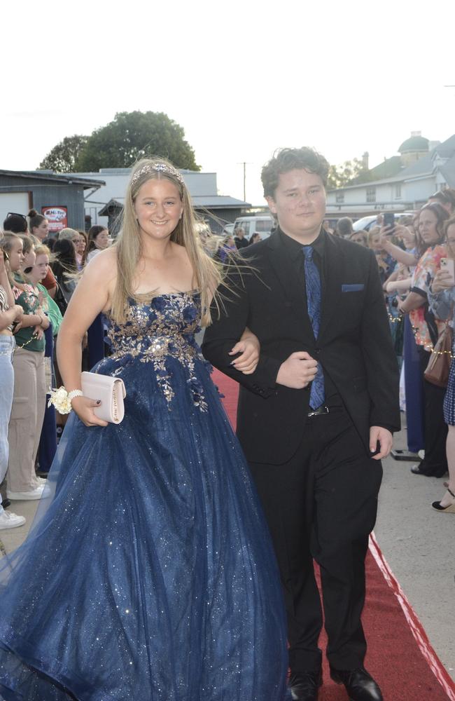 Warwick State High School graduates (from left) Kimberly and Lachlan at Warwick RSL on November 17, 2023.