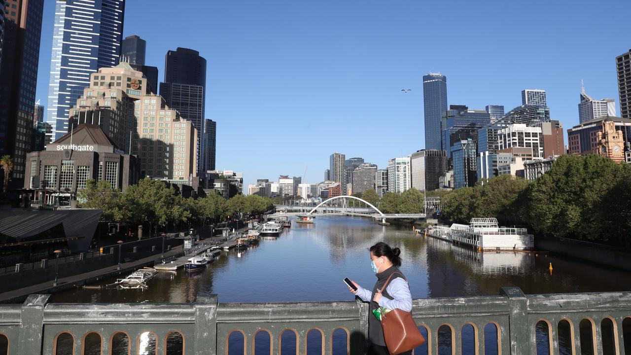 Melbourne’s office occupancy rate for February was 47 per cent. Picture: NCA NewsWire / David Crosling