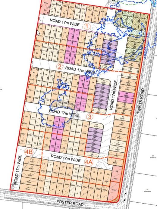 Narangba Developments' 44-70 Twists Rd, Burpengary East application for 155 dwellings.
