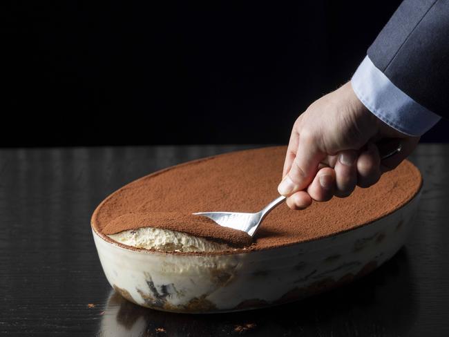 Tiramisu is served tableside. Picture: Wayne Taylor