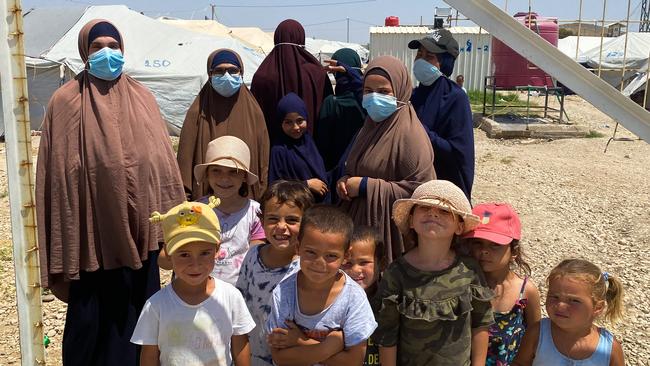 Australian women and children at al-Roj camp in northeastern Syria. Picture: Ellen Whinnett / The Australian