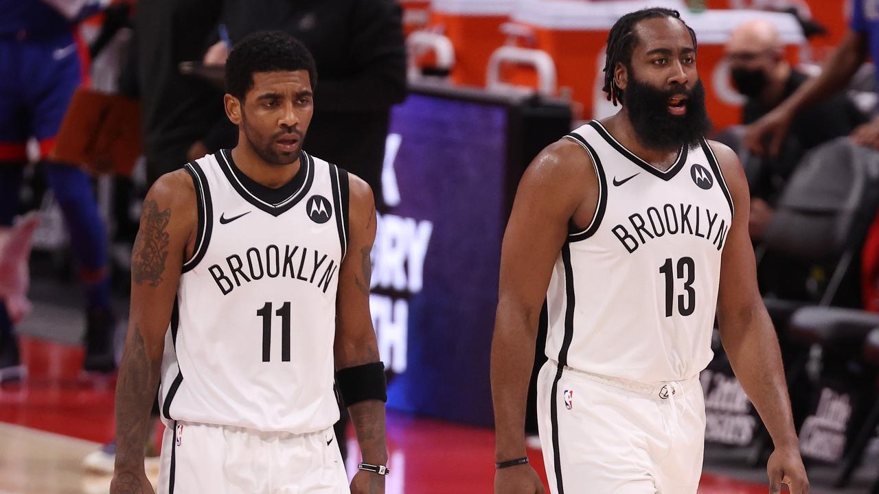 Irving is hoping to create something special alongside James Harden. Photo: Gregory Shamus/Getty Images/AFP