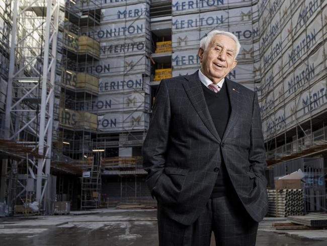 02/08/2017: Billionaire Harry Triguboff has dropped prices for his wave of new apartments 5 per cent over the last year in  the weakening market, but says this will still not be enough for first home buyers to break into Sydney where apartment prices are approaching $1 million. Photographed at his Mascot site on Wednesday. Hollie Adams/The Australian
