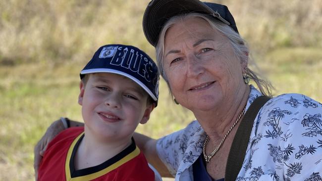 Reef Oakham and Bonnie Adderson celebrate the impending opening of the Gympie Bypass at a community event on Saturday August 17, 2024.