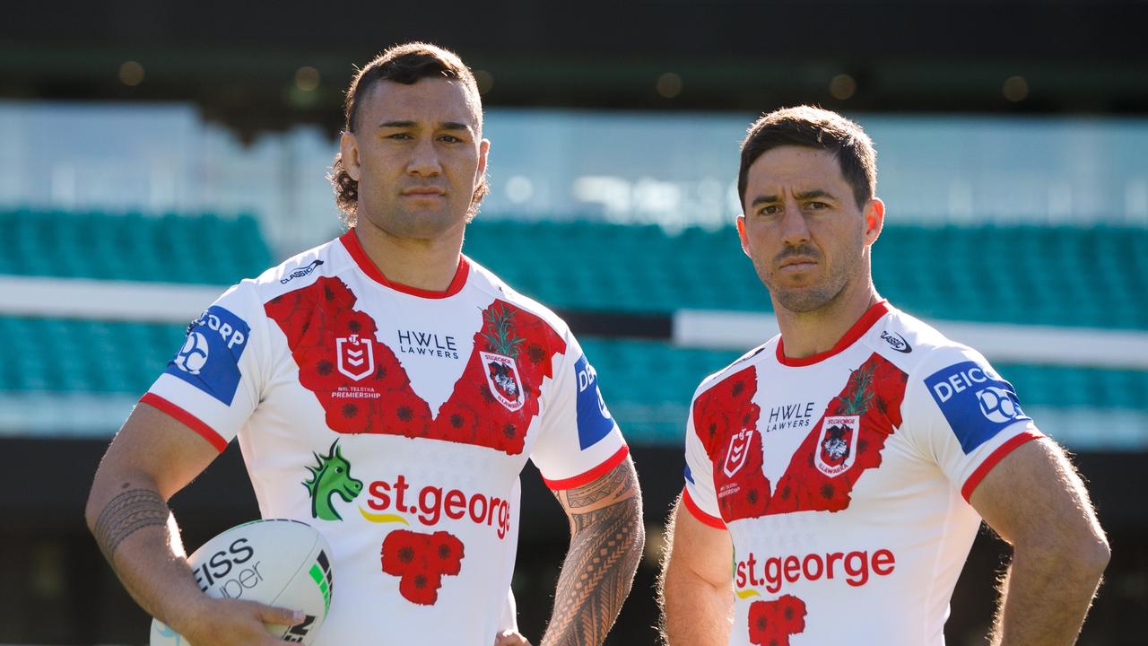 The Dragons insist Jadyn Su’a, left, hasn’t asked for a release from his contract. Picture: Tim Pascoe