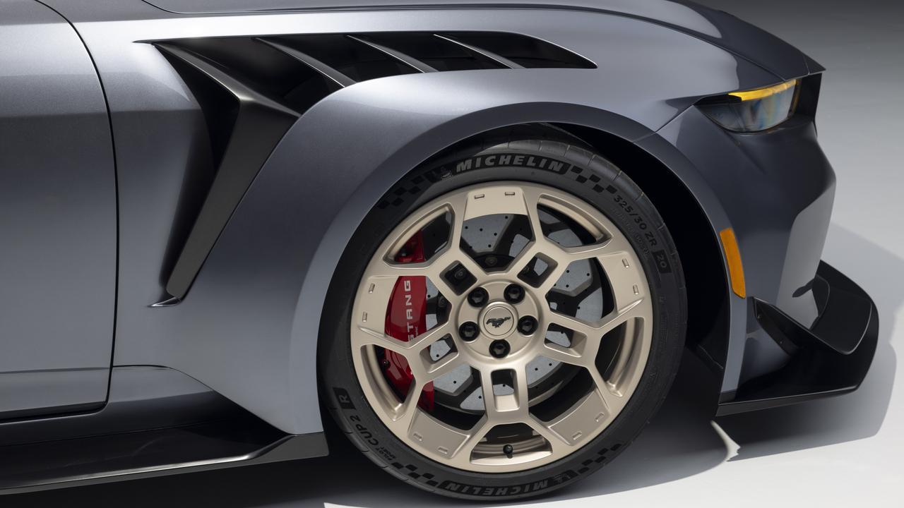 Magnesium wheels and ceramic brakes represent exotic touches.