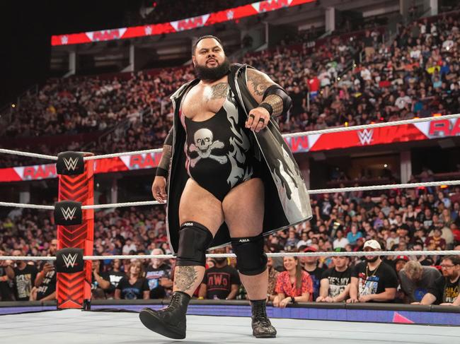 WWE professional wrestler Bronson Reed (real name Jermaine Haley) from Adelaide appears on WWE Raw. Picture: WWE