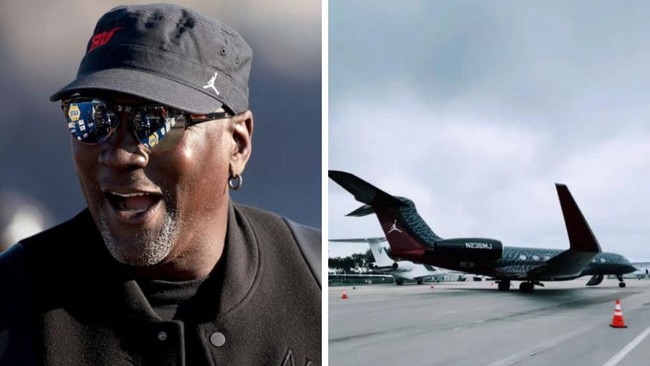 Inside Michael Jordan’s newly purchased $70M private jet. Picture: Getty; Tiktok