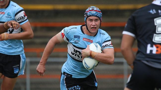 IsaacDawsonPicture: Warren Gannon Photography. NSWRL Junior Reps finals week two, Harold Matthews Cup. Western Suburbs Magpies vs Cronulla Sharks at Leichhardt Oval, 20 April 2024