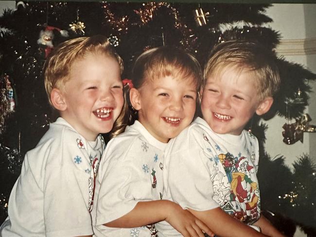 Matthew Arnold (right) with siblings James and Hayley