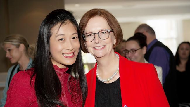 Yang with former Labor Prime Minister Julia Gillard