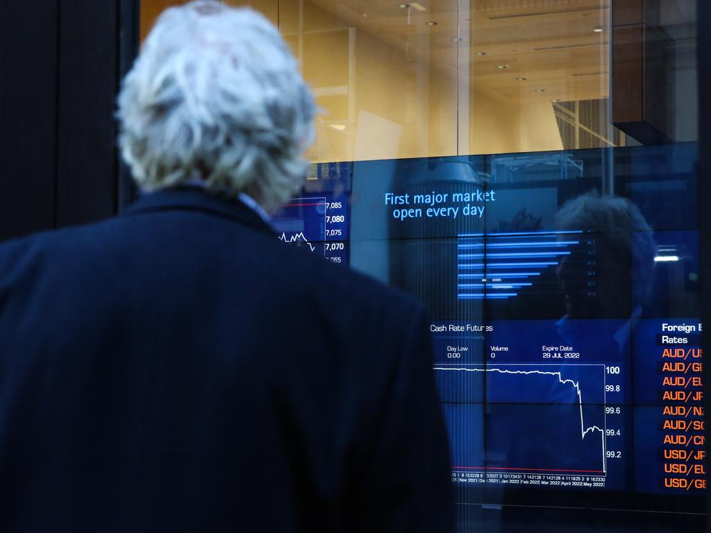 SYDNEY, AUSTRALIA - NEWSWIRE PHOTOS June 06 2022:  A general view of the digital boards at the ASX in Sydney. Picture NCA Newswire/ Gaye Gerard.