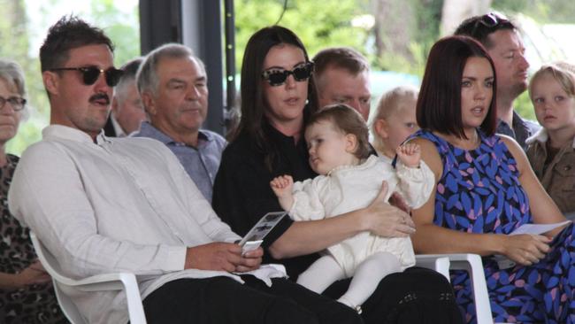 BELOVED CAMERON: More than 500 people attended a service for Cameron Rodney Hyde who passed away from cancer. His partner Tara (centre) spoke eloquently of the great love they shared. Photo: Alison Paterson