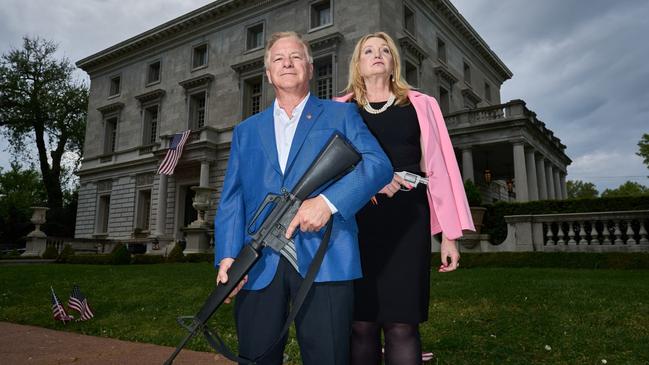 Mark and Patty McCloskey claim activists wanted to burn down their home in St Louis, Missouri, in June 2020. Picture: Theo R. Welling/The Sunday Times