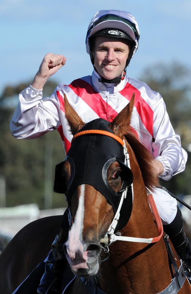Tommy Berry was all smiles after Star Turn’s first-up win. Picture: Simon Bullard