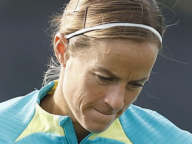 MELBOURNE, AUSTRALIA - JULY 11: Aivi Luik of the Matildas in action during an Australia Matildas Training session at La Trobe University on July 11, 2023 in Melbourne, Australia. (Photo by Daniel Pockett/Getty Images)