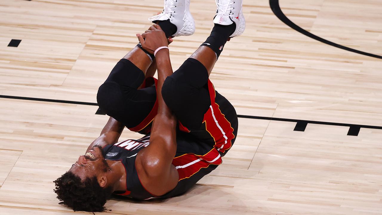 Jimmy Butler rolled his ankle. (Photo by Kevin C. Cox/Getty Images)