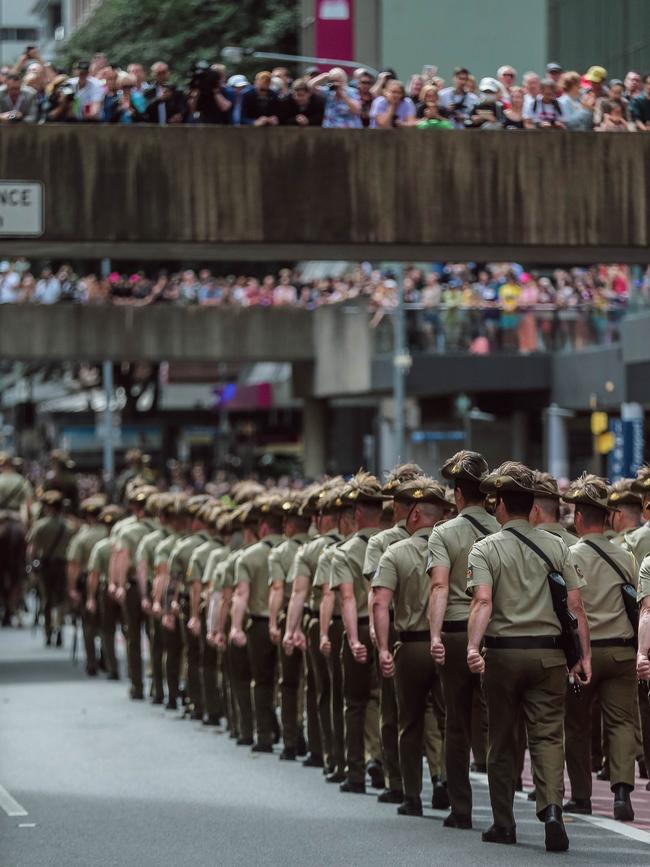 Brisbane 2023 Anzac Day parade. Picture: NCA NewsWire / Glenn Campbell