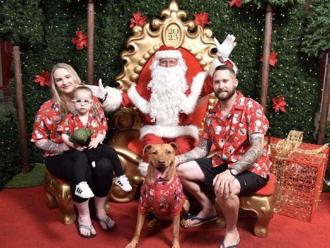 Diane, Kiana, Mitchell and Brandi Beckett from Pooraka are among the Top 10 Best Santa Photos for The Advertiser's Mega Christmas Competition. Picture: Supplied