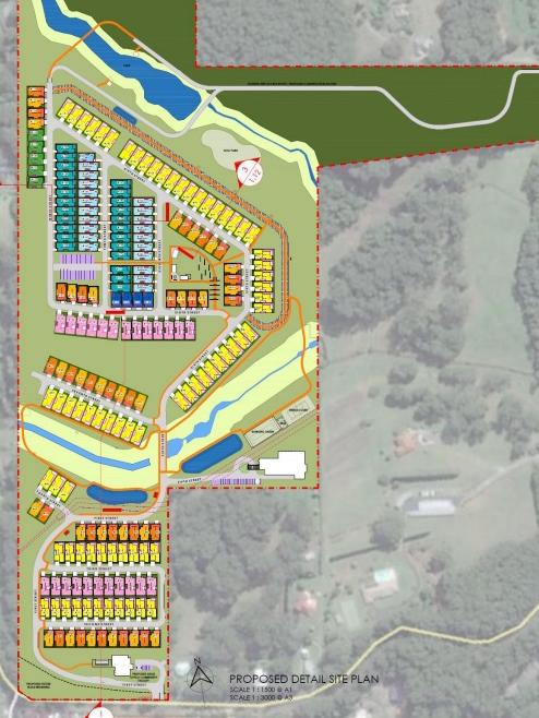 The site plan for the DA.