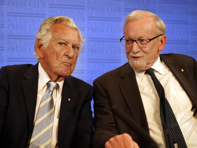 Bob Hawke’s foreign minister Gareth Evans said getting drunk, gambling and having affairs miwas not something that troubled the former prime minister. Picture: Gary Ramage