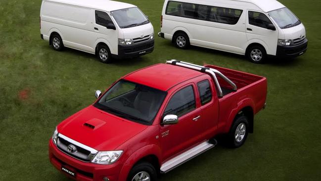 Affected models ... The counterfeit brake pads are designed to fit the 2004 to 2015 Toyota HiLux ute and the Toyota van and commuter bus. Picture: Supplied.