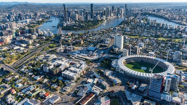 Renders of the Gabba Stadium ahead of the Brisbane 2032 Olympic and Paralympic Games. Source: Queensland Government