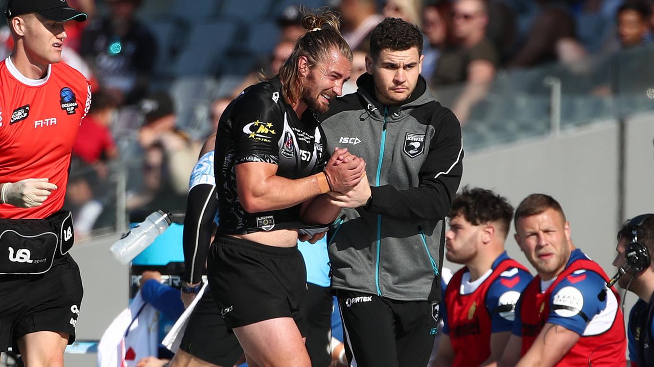 Kieran Foran suffered a devastating shoulder injury playing for the Kiwis in 2019.