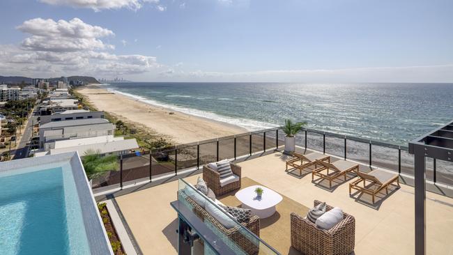 The rooftop area at 77 Jefferson Lane, Palm Beach.