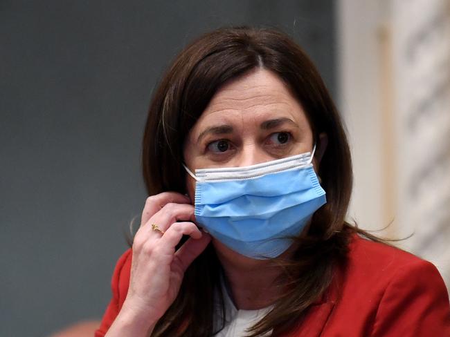 BRISBANE, AUSTRALIA - NewsWire Photos - SEPTEMBER 15, 2021.Queensland Premier Annastacia Palaszczuk is seen during Question Time at Parliament House. Picture: NCA NewsWire / Dan Peled