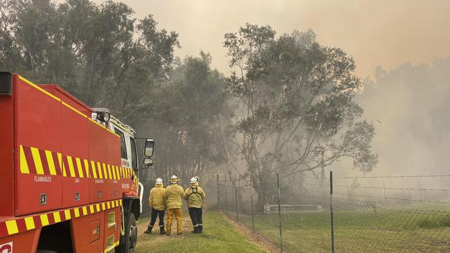 The Byron Bay bushfire on Sunday. Picture: RFS Mullumbimby